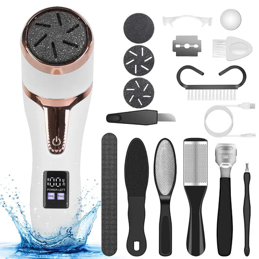 Pedixo Pro pedicure kit with all 17 pieces laid out